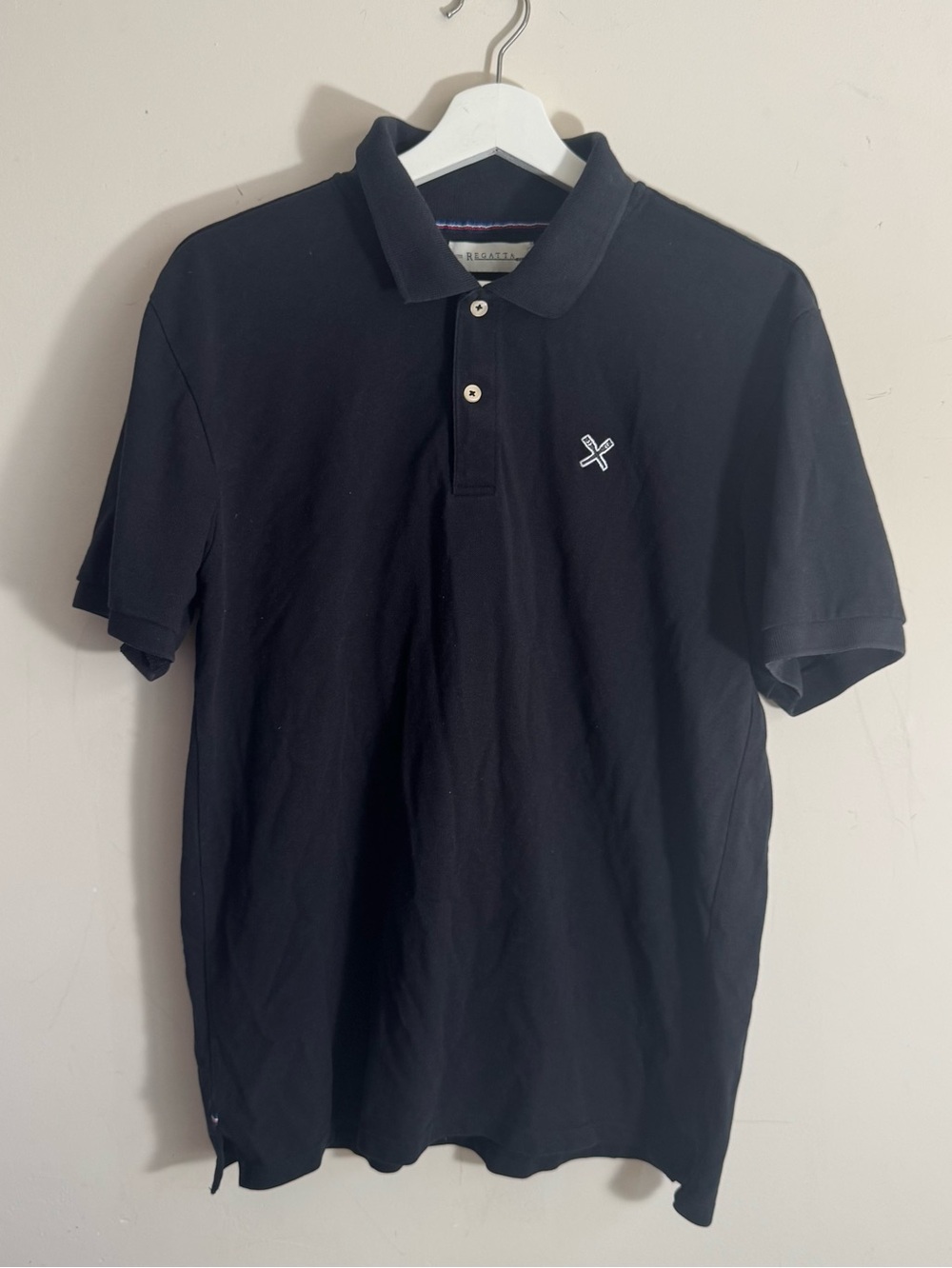 Regatta Lifestyle Men’s Nautical Preppy Quiet Luxury Black Polo Shirt Size XXL